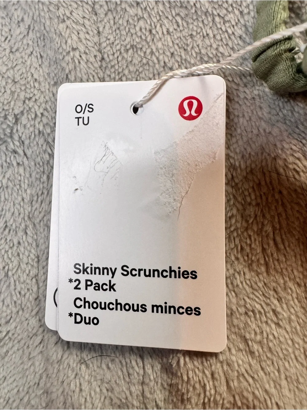 Olive Green Scrunchie Hair Ties - 2 Pack
